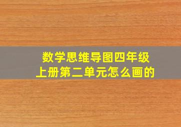 数学思维导图四年级上册第二单元怎么画的