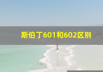 斯伯丁601和602区别