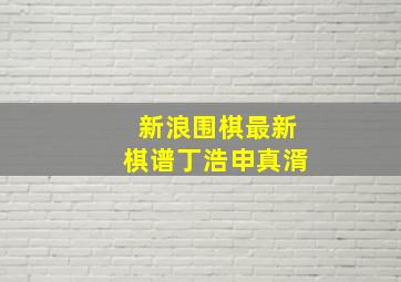 新浪围棋最新棋谱丁浩申真湑