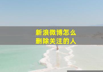 新浪微博怎么删除关注的人