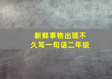 新鲜事物出现不久写一句话二年级