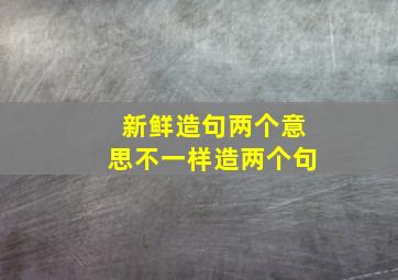 新鲜造句两个意思不一样造两个句