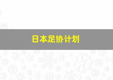 日本足协计划