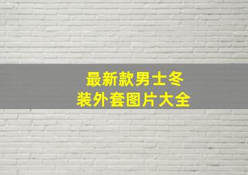 最新款男士冬装外套图片大全