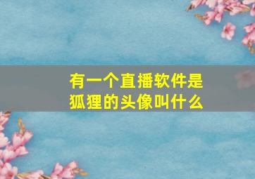 有一个直播软件是狐狸的头像叫什么