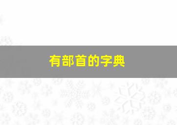 有部首的字典