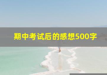 期中考试后的感想500字