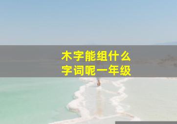 木字能组什么字词呢一年级