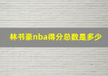 林书豪nba得分总数是多少