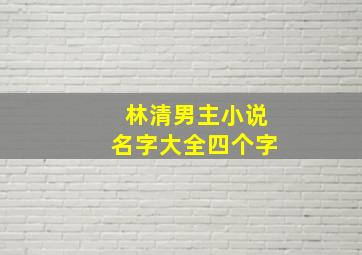 林清男主小说名字大全四个字