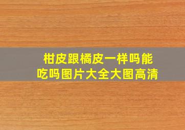 柑皮跟橘皮一样吗能吃吗图片大全大图高清