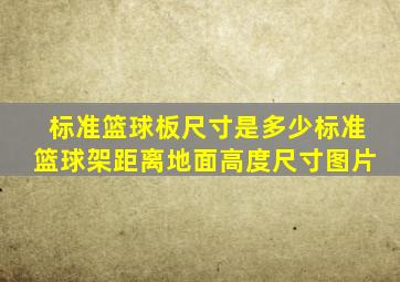 标准篮球板尺寸是多少标准篮球架距离地面高度尺寸图片