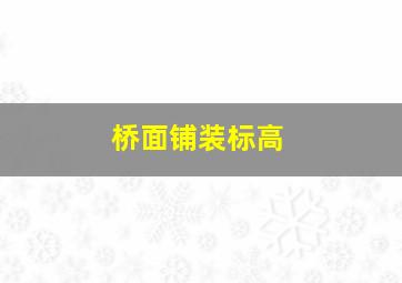 桥面铺装标高