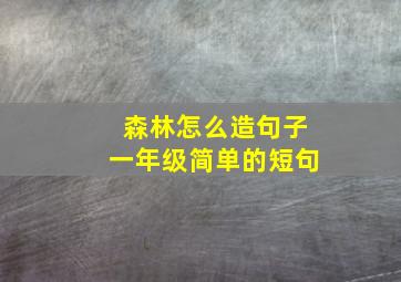 森林怎么造句子一年级简单的短句