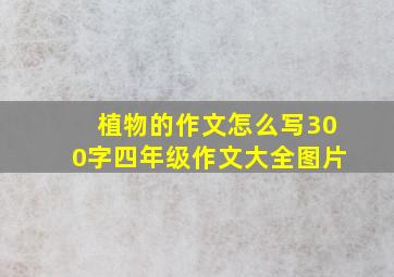 植物的作文怎么写300字四年级作文大全图片