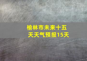 榆林市未来十五天天气预报15天