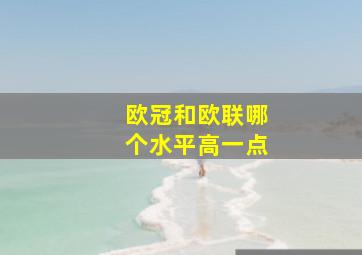 欧冠和欧联哪个水平高一点