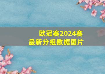 欧冠赛2024赛最新分组数据图片