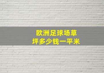 欧洲足球场草坪多少钱一平米