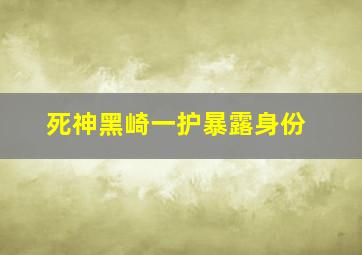 死神黑崎一护暴露身份