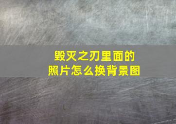 毁灭之刃里面的照片怎么换背景图