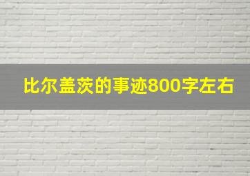 比尔盖茨的事迹800字左右