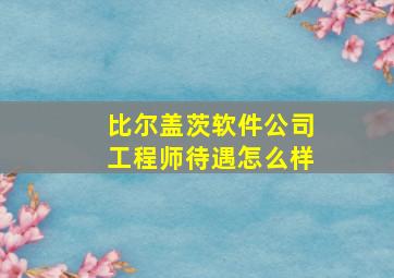 比尔盖茨软件公司工程师待遇怎么样