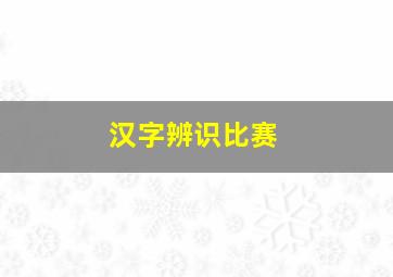 汉字辨识比赛