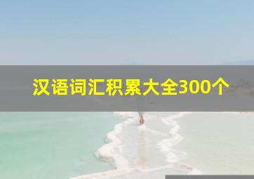 汉语词汇积累大全300个