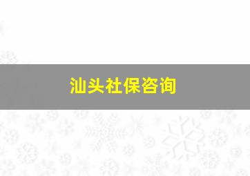 汕头社保咨询