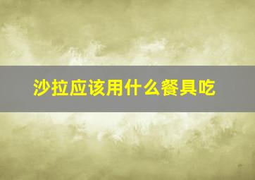 沙拉应该用什么餐具吃