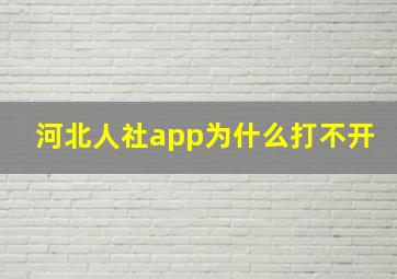 河北人社app为什么打不开