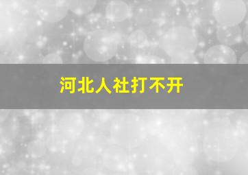 河北人社打不开