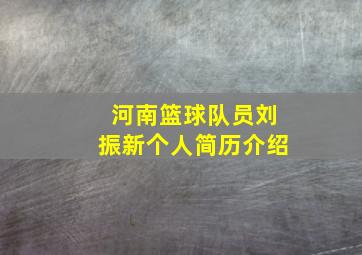 河南篮球队员刘振新个人简历介绍