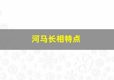 河马长相特点