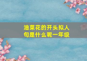 油菜花的开头拟人句是什么呢一年级