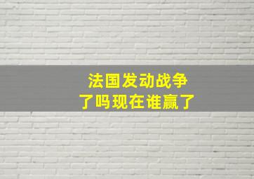 法国发动战争了吗现在谁赢了