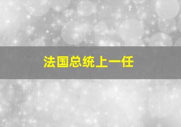 法国总统上一任