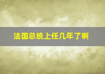 法国总统上任几年了啊