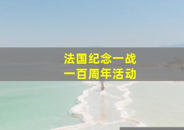 法国纪念一战一百周年活动