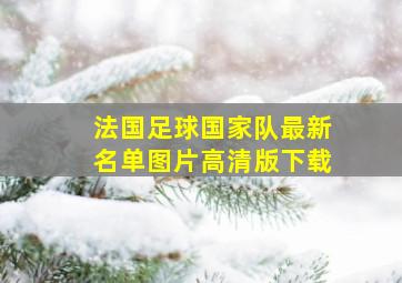 法国足球国家队最新名单图片高清版下载