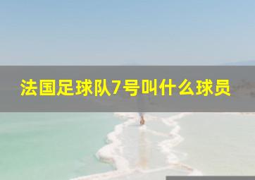 法国足球队7号叫什么球员