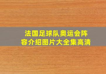 法国足球队奥运会阵容介绍图片大全集高清