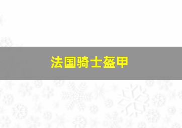 法国骑士盔甲