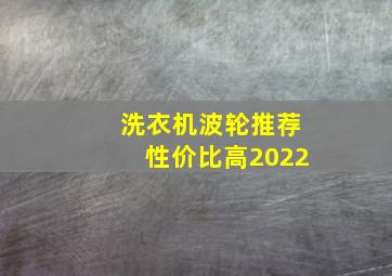 洗衣机波轮推荐性价比高2022