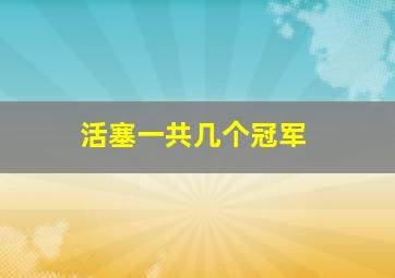 活塞一共几个冠军