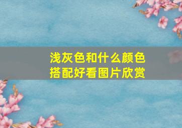 浅灰色和什么颜色搭配好看图片欣赏