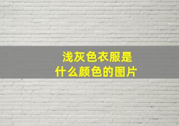 浅灰色衣服是什么颜色的图片