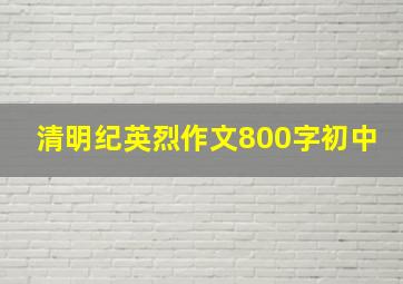 清明纪英烈作文800字初中