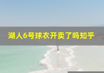 湖人6号球衣开卖了吗知乎